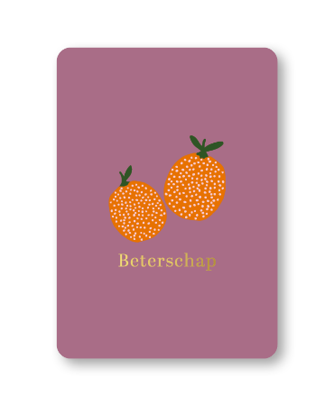 KP® Wenskaarten A6 - Beterschap + oranges - 10 stuks