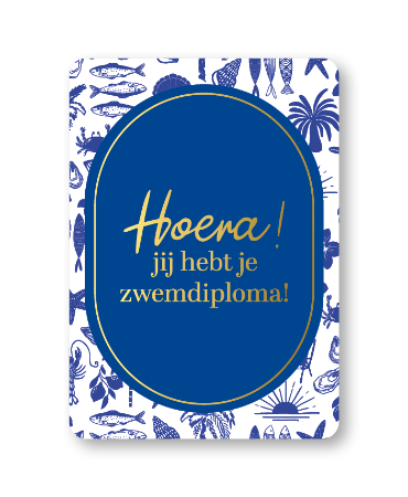 KP® Wenskaarten A6 - Hoera zwemdiploma - 10 stuks