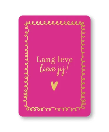 KP® Wenskaarten A6 - Lang leve lieve jij - 10 stuks