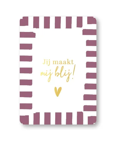 KP® Wenskaarten A6 - Jij maakt mij blij! - 10 stuks