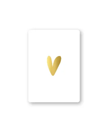 KP® Cadeaukaartjes A7 - Hart van goud, 25 stuks