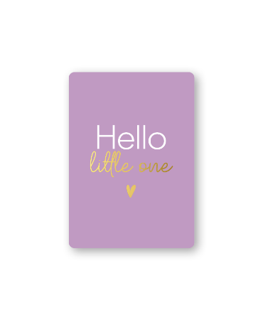 KP® Cadeaukaartjes A7 - Hello little one (paars), 25 stuks