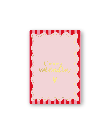 KP® Cadeaukaartjes A7 - Lieve vriendin (roze/rood), 25 stuks