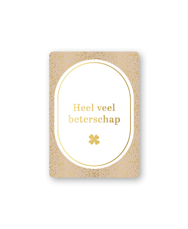 KP® Cadeaukaartjes A7 - Heel veel beterschap + klavertje, 25 stuks