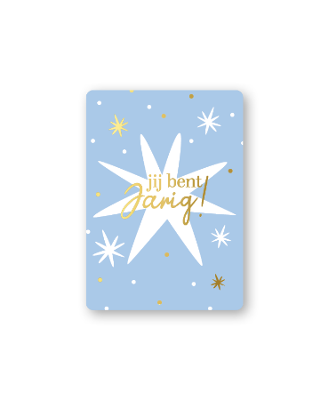 KP® Cadeaukaartjes A7 - Jij bent jarig (blauw), 25 stuks