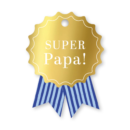 KP® Cadeaulabel - Super Papa - 48x65mm