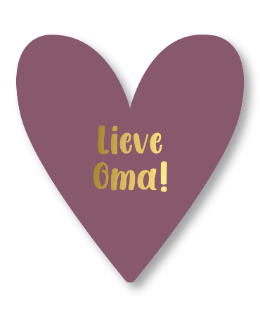 KP® Wenskaarten - Lieve oma (Hartvorm) - 10 stuks