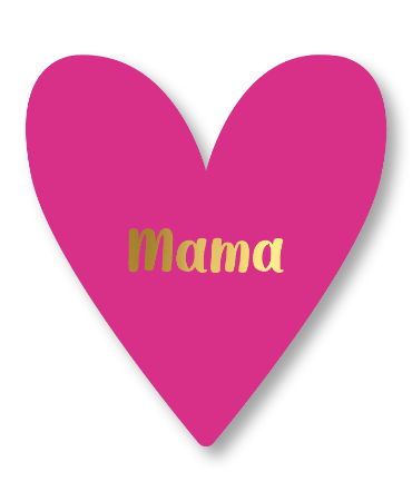 KP® Wenskaarten – Mama (Hartvorm) - 10 stuks