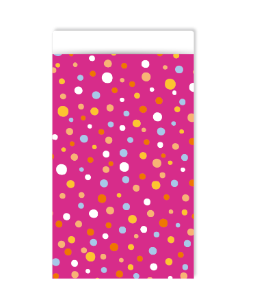 KP® Cadeauzakjes 12x19cm Confetti Party (pink) 250st