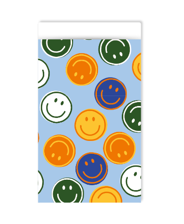 KP® Cadeauzakjes 12x19cm Smileys (blue) 250st