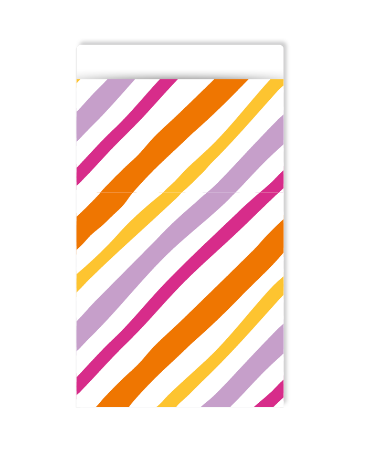 KP® Cadeauzakjes 12x19cm Painted Lines (purple) 250st