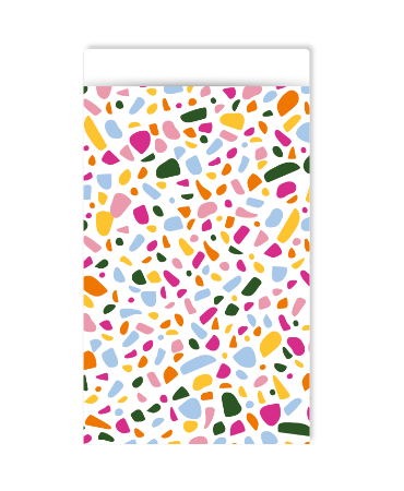 KP® Cadeauzakjes 12x19cm Terrazzo (roze) 250st