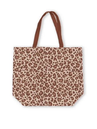 KP® Canvas tas - Leopard bruin - Luipaard tas