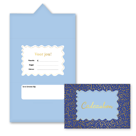 KP® Cadeaubon - Luxury dots (blauw) - 25 stuks