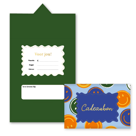 KP® Cadeaubon - Smileys (blauw) - 25 stuks