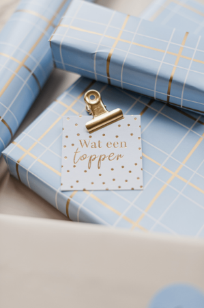 KP® Cadeaulabel - Wat een topper - 60x60mm