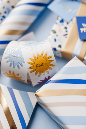 Kleurrijke topper stickers - 5 soorten wensetiketten