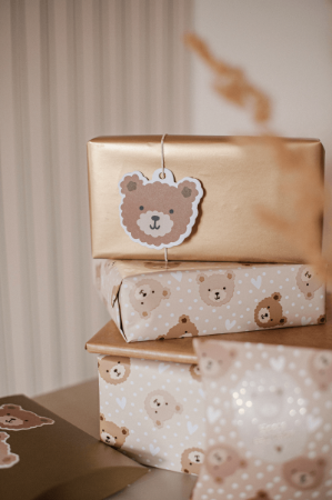 KP® Cadeaulabel - Little Bear - 63x60mm