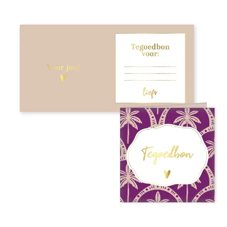 KP® Tegoedbon - Tropical Deco (paars) - 10 stuks