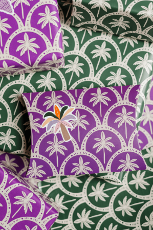 KP® Gondeldoosjes - Tropical Deco (paars) - 25 stuks