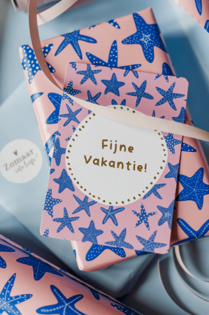 KP® Wenskaarten A6 - Fijne vakantie (sea stars) - 10 stuks