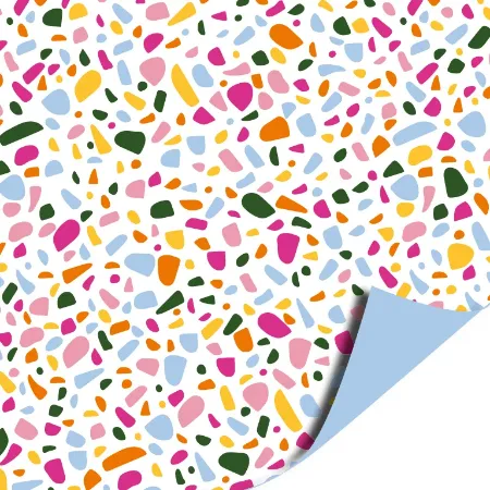 KP® Cadeaupapier 50cm 200m - Terrazzo (roze)