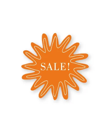 Sale Raamsticker oranje 30x30cm 