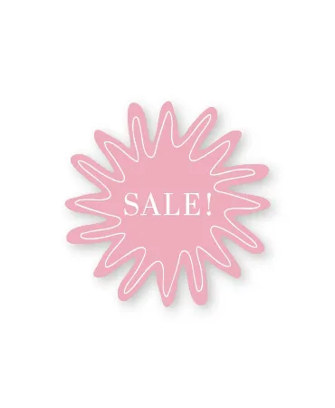 Sale raamsticker roze - 30x30cm