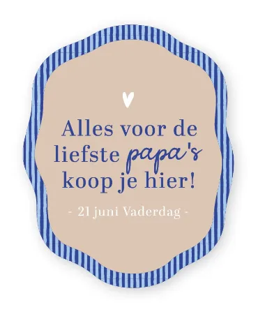 Raamsticker Vaderdag 21 juni - Leukste cadeaus voor papa