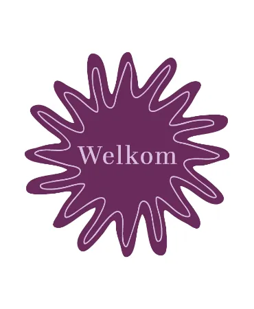 Winkel Raamsticker 60x60cm - Welkom Splash