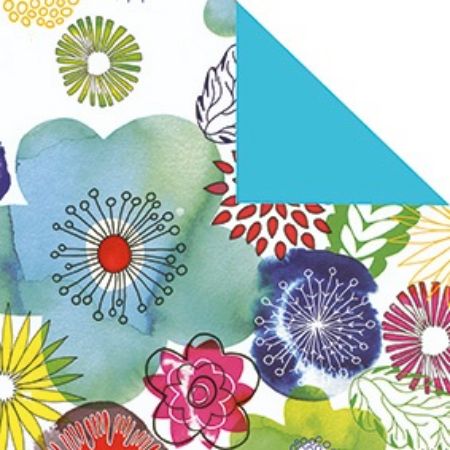 Afbeeldingen van Cadeaupapier Artline Mat 90gr Napoli/uni turquoise 30cm 200m