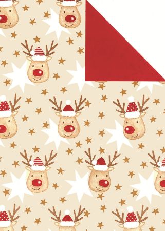 Afbeeldingen van Cadeaupapier Artline Mat 90gr Vasaa/rood 30cm 200m