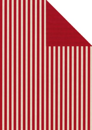 Afbeeldingen van Cadeaupapier Eco Kraft wit 65gr Leer rood 30cm 200m