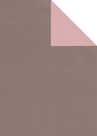 Afbeeldingen van Cadeaupapier Eco Kraft wit 65gr Uni taupe-rosé 30cm 200m