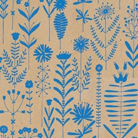 Afbeeldingen van Cadeaupapier Eco Recycling bruin 70gr Ischia blauw 30cm 200m