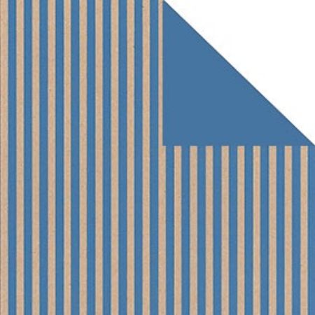 Afbeeldingen van Cadeaupapier Eco Recycling bruin 70gr Leer blauw 30cm 200m