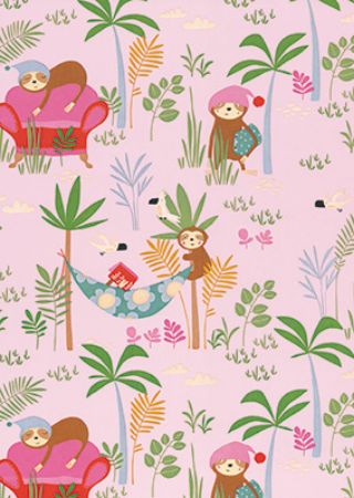 Afbeeldingen van Cadeaupapier Artline Mat 90gr Lazy 50cm 200m