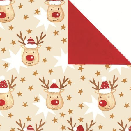 Afbeeldingen van Cadeaupapier Artline Mat 90gr Vasaa/rood 50cm 200m