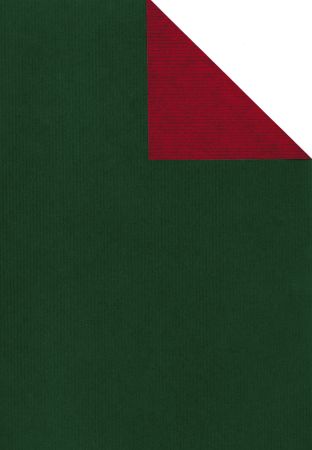 Afbeeldingen van Cadeaupapier Eco Kraft bruin 63gr Uni groen-rood 50cm 200m