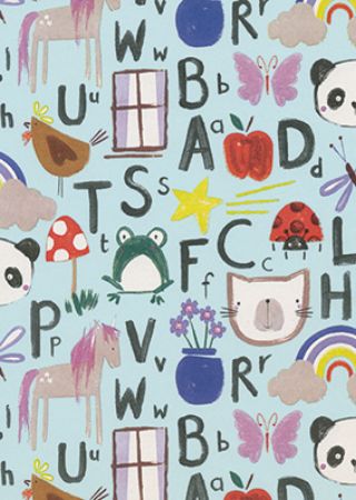 Afbeeldingen van Cadeaupapier Eco Recycling wit 90gr Happy 50cm 200m