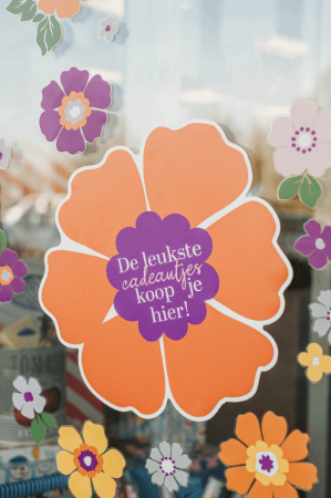 Zomerse Raamstickers in diverse maten - Summer Flowers Boho - Transparant	KP® Raamsticker div. maten - Summer Flowers Boho - 