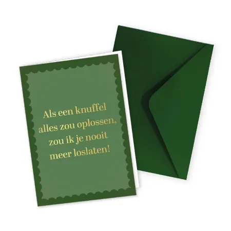 KP® Wenskaarten gevouwen - Als een knuffel alles zou oplossen- 5 stuks