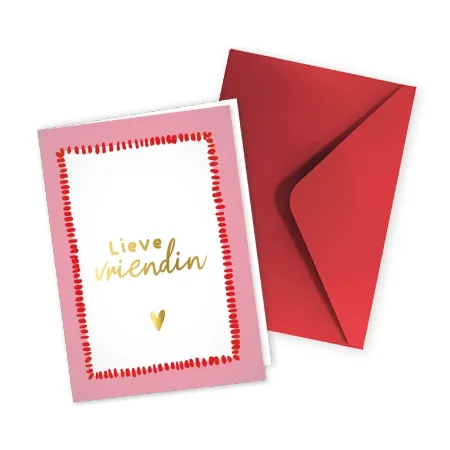 KP® Wenskaarten gevouwen - Lieve vriendin - 5 stuks