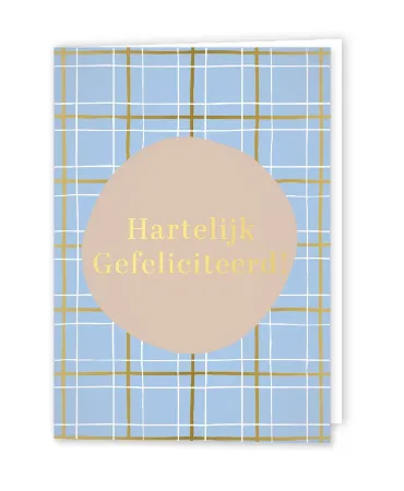 KP® Wenskaarten gevouwen - Hartelijk gefeliciteerd - 5 stuks