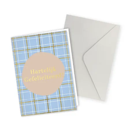 KP® Wenskaarten gevouwen - Hartelijk gefeliciteerd - 5 stuks