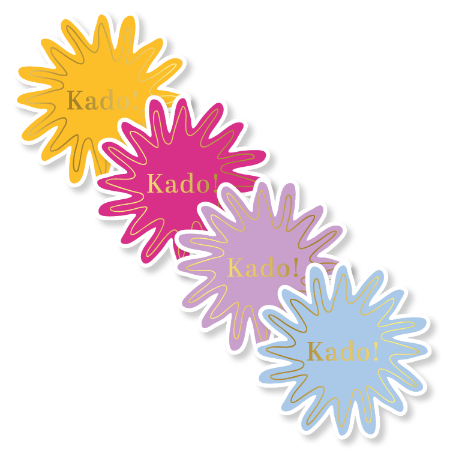 Kleurrijke kado stickers - 4 soorten wensetiketten