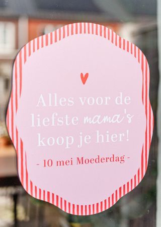 Moederdag raamsticker - De leukste cadeaus voor moederdag