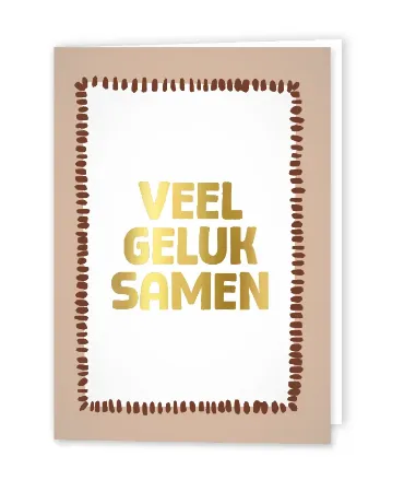 Afbeeldingen van KP® Wenskaarten gevouwen - Veel geluk samen - 5 stuks