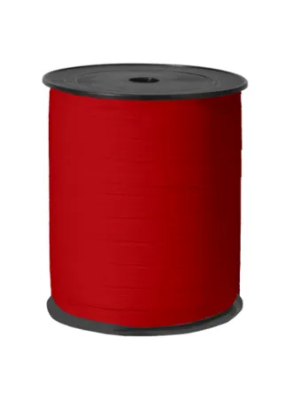 Paperlook krullint tweezijdig 10mm 250m, Rood