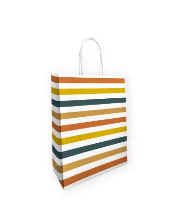 Papieren tasjes - Striata 18+8x22 cm